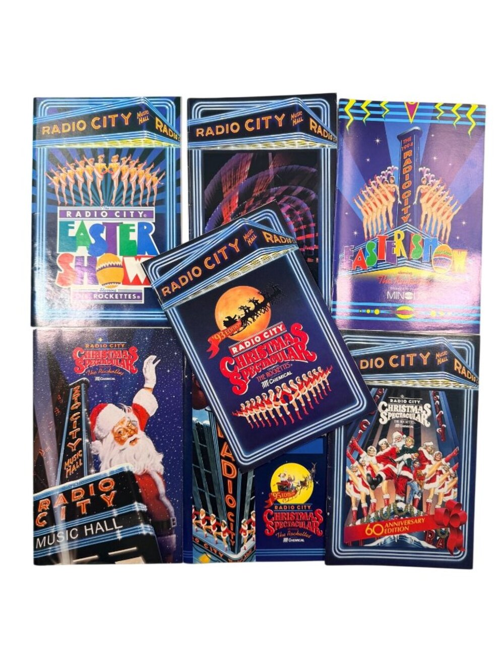 7 pcs Radio City Music Hall Program Lot Featuring Easter Show & Christmas Specta